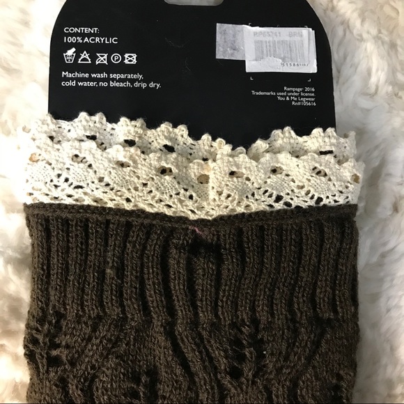 Rampage Brown Knit Boot Topper - Picture 5 of 5